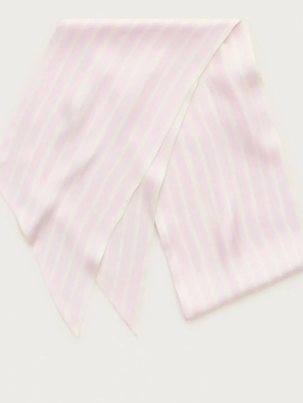 NWT J Crew Silk Scarf Pastel Pink W Stripes